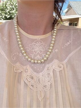 Pearl and Beaded Multi-Necklace Set - White, Black, Pink, Gold